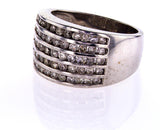 Natural Diamond Ring Round Cut 14k White Gold 1.00 CTW G-H Color SI Clarity