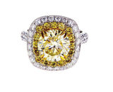 Beautiful Diamond Ring GAL Certified 5.96 CT Natural Fancy Yellow SI2 Clarity