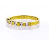 Diamond Wedding Band Women's 14k Yellow Gold Natural Round Cut 0.32 CTW G SI1