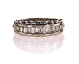 Women's Handmade 18k White Gold Natural Diamonds Ring Band 1/2 tcw G Color SI1
