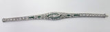 Rare Vintage Platinum Art Deco Diamond and Emerald Antique Bracelet 7.00 CTW