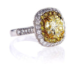 Beautiful Diamond Ring GAL Certified 5.96 CT Natural Fancy Yellow SI2 Clarity