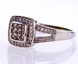 Natural Round Cut Diamond Engagement Ring 0.70 Carats Brown and White Diamonds