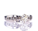 Natural Genuine Round Cut 14k White Gold Diamond Engagement Ring 0.86 CTW G I1