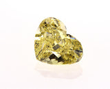 GIA Certified Natural FANCY YELLOW LOOSE DIAMOND Heart Cut Cut 3.01 Ct SI2