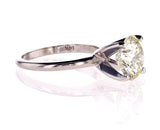 HRD Certified Natural Round Diamond Solitaire Engagement Ring  3.44 Cts J VS2