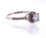 Natural Round Cut 14k White Gold Diamond Engagement Ring 1 CT F Color SI2