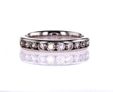 Women's 14k White Gold Natural Round Cut Diamonds Wedding Band 0.77 Ct G-H VS