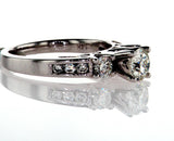IGI Certified Natural Round Cut Gold Diamond Engagement Ring 1.24 ct I Color SI2