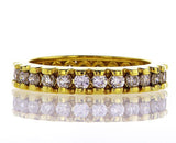 Diamond Band Ring 14k Yellow Gold Natural Round Brilliant 1.10 CTW G Color SI1