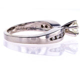 Natural Genuine Round Cut 14k White Gold Diamond Engagement Ring 0.86 CTW G I1