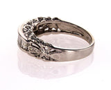 Women's Handmade 18k White Gold Natural Diamonds Ring Band 1/2 tcw G Color SI1