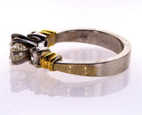 Diamond Engagement Ring 14k Yellow Gold Natural Round Cut 0.90 CTW G-H SI2