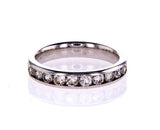 Women's 14k White Gold Natural Round Cut Diamonds Wedding Band 0.77 Ct G-H VS