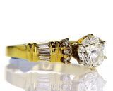 Engagement Ring GIA Certified Round Cut Diamond 100% Natural 1.75 CT K Color SI2