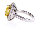 Beautiful Diamond Ring GAL Certified 5.96 CT Natural Fancy Yellow SI2 Clarity