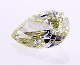 GIA Certified Pear Cut Loose Diamond 1.37 CT Rare Fancy Light Green Yellow SI1