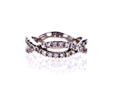 Women's 18k White Gold Natural Round Cut Diamonds Wedding Band 0.40 Ct G SI1