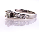 14k White Gold Natural Round Cut Diamond Engagement Ring G-H Color 0.75 Carats