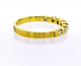 Diamond Wedding Band Women's 14k Yellow Gold Natural Round Cut 0.32 CTW G SI1