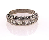 Women's Handmade 18k White Gold Natural Diamonds Ring Band 1/2 tcw G Color SI1