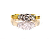 Engagement Ring Natural Round Cut Diamond  0.94 Carats F Color SI1 Clarity
