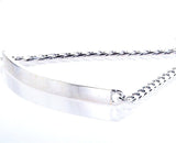 Personalized 100% Sterling Silver Curb CHAIN ID BRACELET Free Custom Engraving