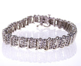 Certified Classic White Gold 3 CT Natural Round Cut Diamond Tennis Bracelet