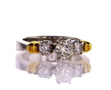 Diamond Engagement Ring 14k Yellow Gold Natural Round Cut 9/10 CTW G-H SI2
