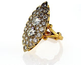 Vintage Estate Diamond Ring 14k Yellow Gold Unique Design 2.50 CTW G VS1