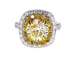 Beautiful Diamond Ring GAL Certified 5.96 CT Natural Fancy Yellow SI2 Clarity