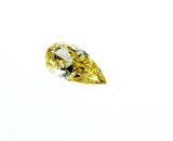 IGI Certified Rare Fancy Intense Yellow Canary Pear Cut Diamond 0.32 Carat VS1