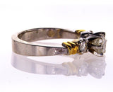 Diamond Engagement Ring 14k Yellow Gold Natural Round Cut 9/10 CTW G-H SI2