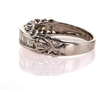 Women's Handmade 18k White Gold Natural Diamonds Ring Band 1/2 tcw G Color SI1