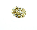IGI Certified Natural Oval Cut Loose Diamond 1/2 CT Fancy Yellow VS2 Clarity