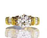 Engagement Ring GIA Certified Round Cut Diamond 100% Natural 1.75 CT K Color SI2