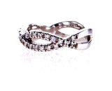 Women's 18k White Gold Natural Round Cut Diamonds Wedding Band 0.40 Ct G SI1