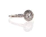 Certified Round Cut 14k White Gold Diamond Engagement Ring 0.80 CTW G Color SI1