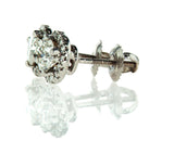 Certified Natural Round Cut Diamond Earrings Halo Stud 14k White Gold 1.50 CTW
