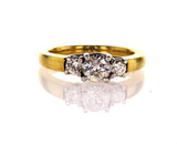 Engagement Ring Natural Round Cut Diamond  0.94 Carats F Color SI1 Clarity