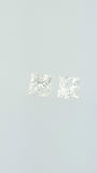 Natural Princess Cut Diamonds Matched Pair 0.48 CTW for Diamond Studs Earring