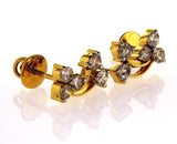14k Yellow Gold Natural Round Cut Diamond Earrings 0.92 CTW G-H Color SI3