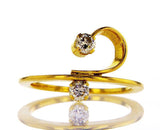 Diamond Ring Natural Round Cut 0.28 CTW F Color SI1 Clarity SIZE 6.25