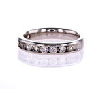 Women's 14k White Gold Natural Round Cut Diamonds Wedding Band 0.77 Ct G-H VS