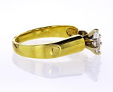 14k Yellow Gold Ring Marquise Cut Diamond Solitaire Engagement Ring F VS2