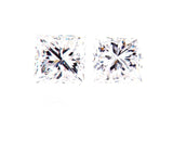 Princess Cut Natural Loose Diamonds GIA Certified MATCHED PAIR FOR EARRING 3/4CT