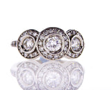 Beautiful 3 Stone Diamond Ring Natural 14k Gold Round Cut 1 3/4 CTW G Color SI1