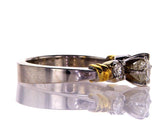 Diamond Engagement Ring 14k Yellow Gold Natural Round Cut 9/10 CTW G-H SI2