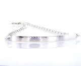 Personalized 100% Sterling Silver Curb CHAIN ID BRACELET Free Custom Engraving