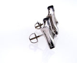 Studs Earrings 14k Gold Screw Back Natural Princess Cut Diamond 1.30 CTW
